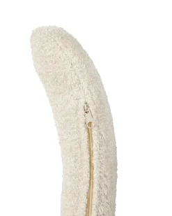 Poltrona girevole LIEKSA Bouclé Bianco sporco