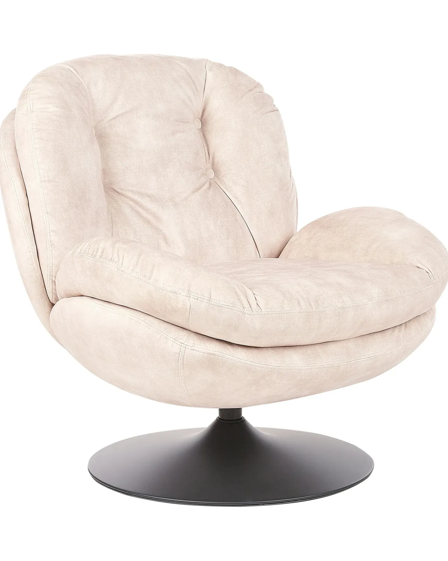 Poltrona girevole NOLVIK Velluto Beige chiaro