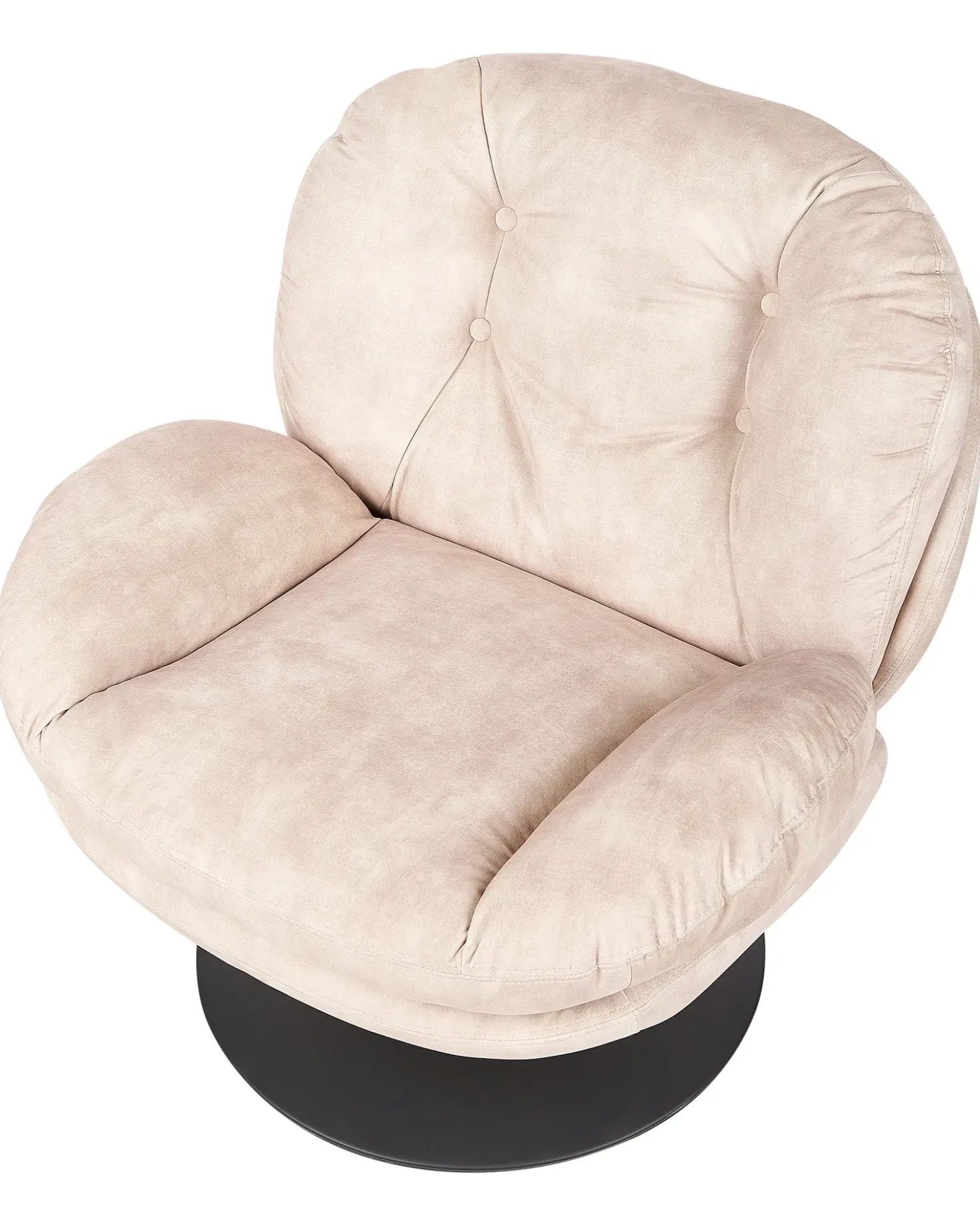 Poltrona girevole NOLVIK Velluto Beige chiaro