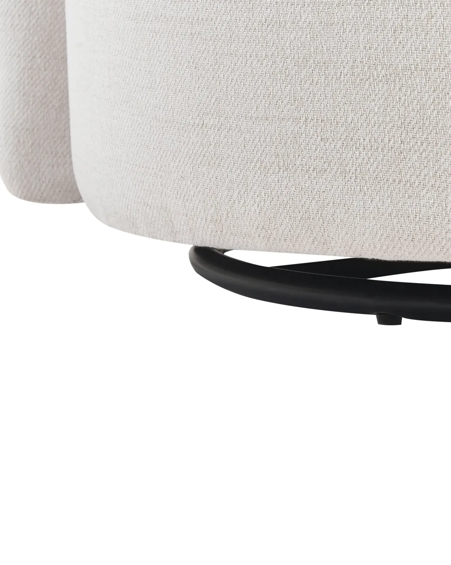 Poltrona girevole RANDERS con contenitore Tessuto Bianco sporco