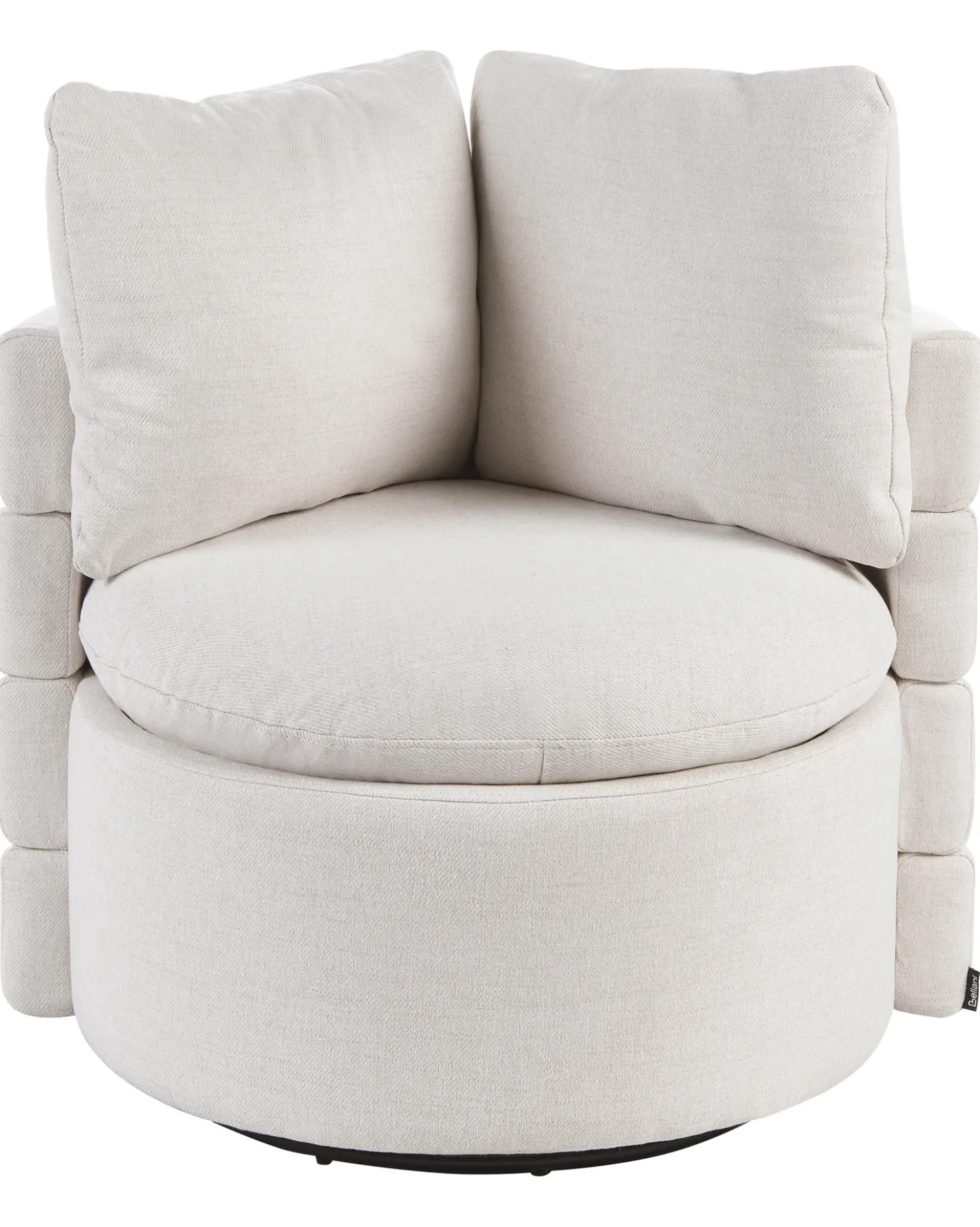 Poltrona girevole RANDERS con contenitore Tessuto Bianco sporco