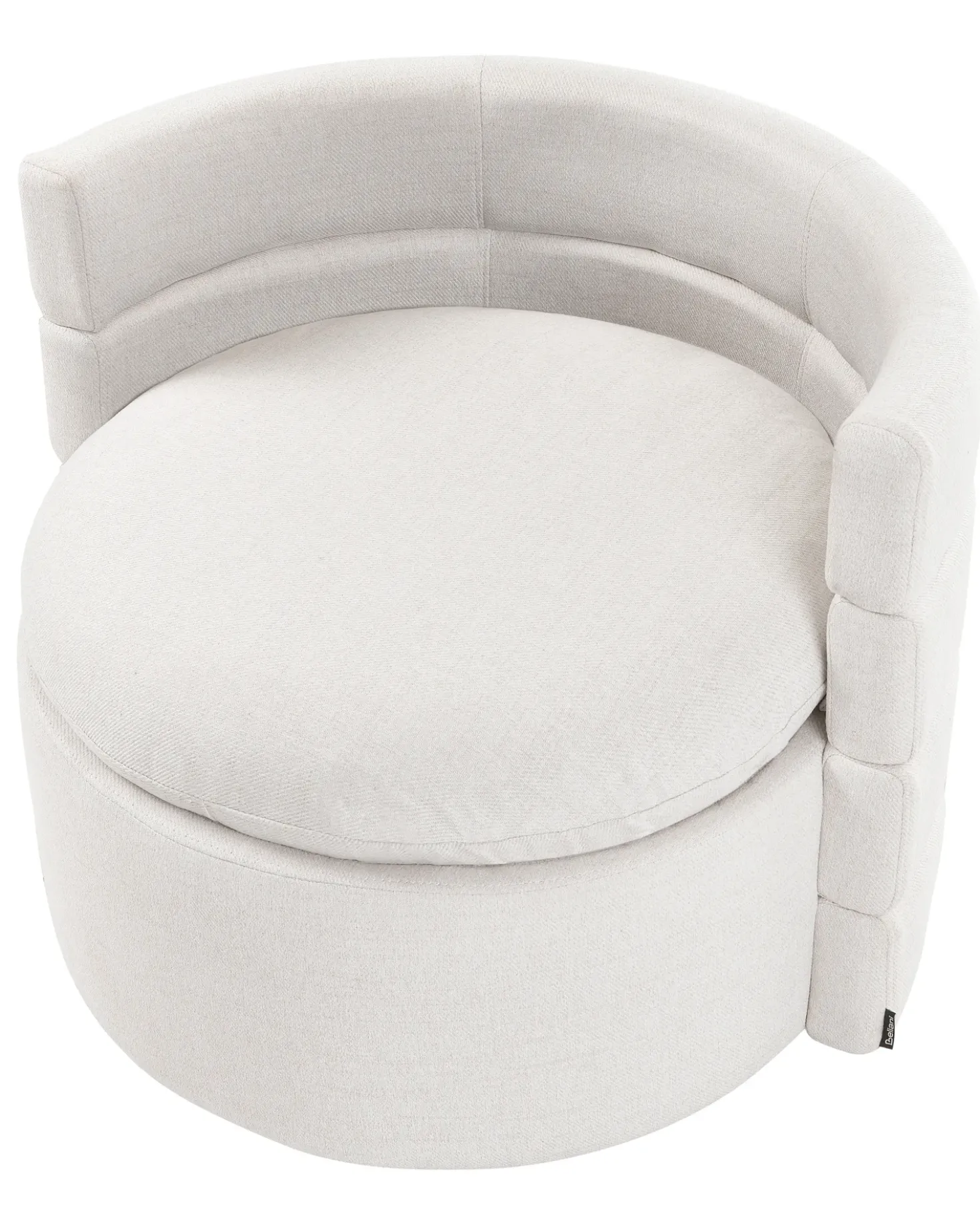 Poltrona girevole RANDERS con contenitore Tessuto Bianco sporco