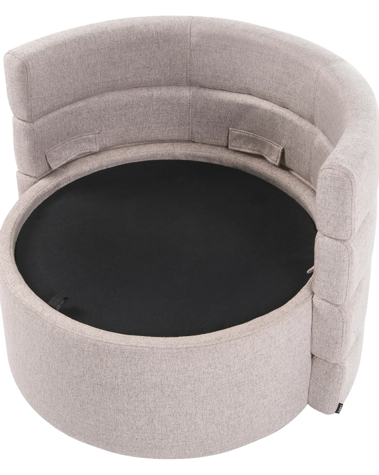 Poltrona girevole RANDERS con contenitore Tessuto Beige