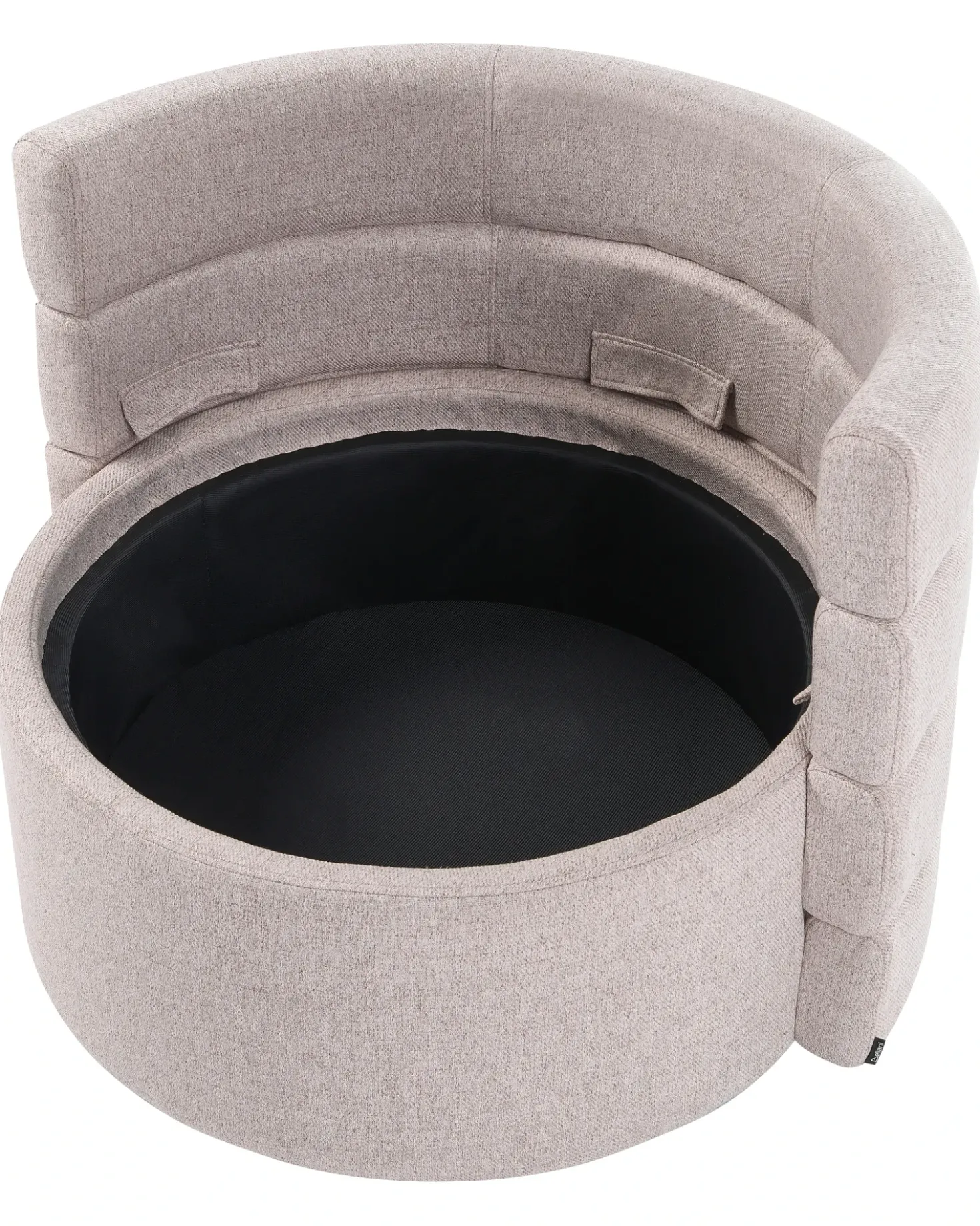 Poltrona girevole RANDERS con contenitore Tessuto Beige