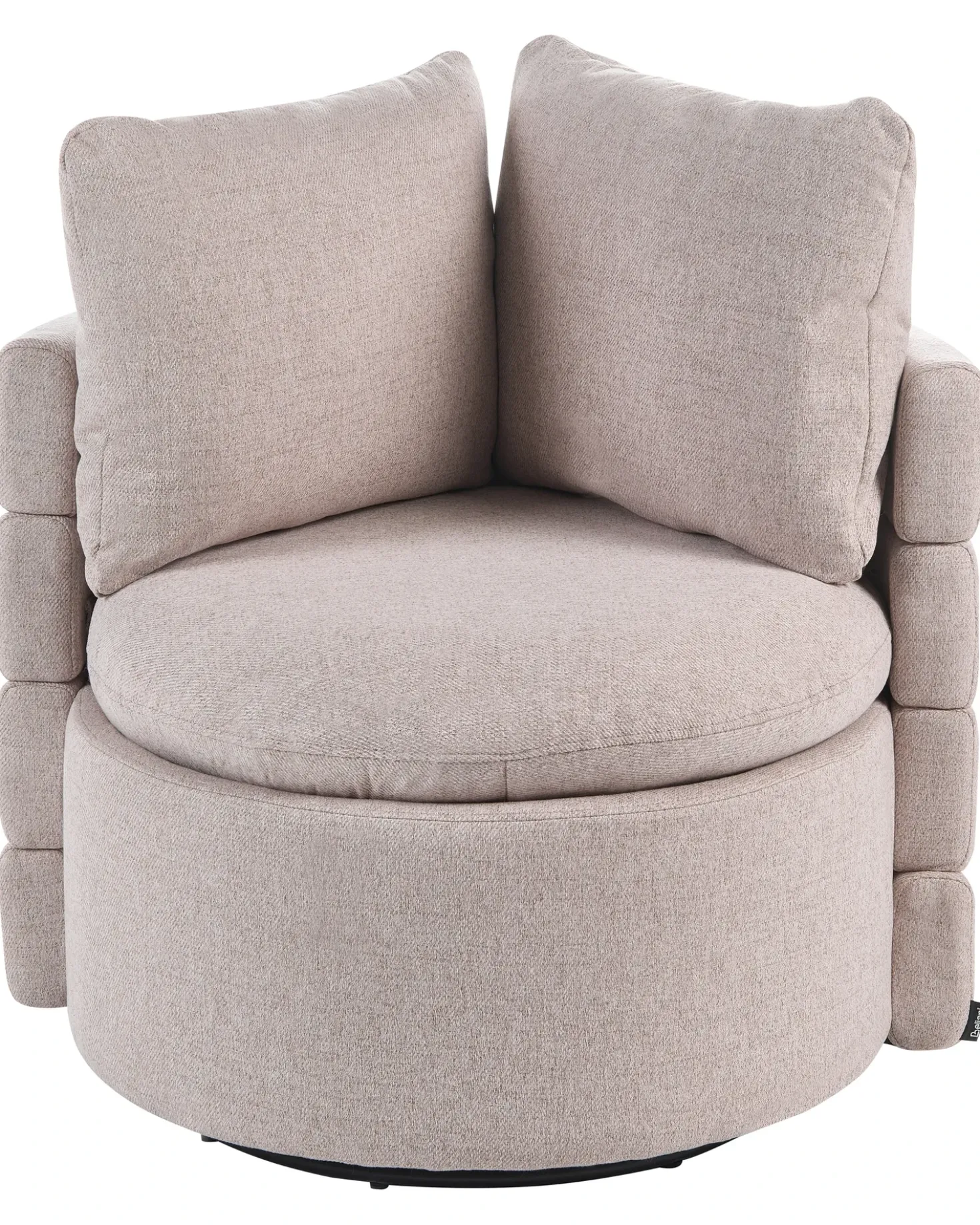 Poltrona girevole RANDERS con contenitore Tessuto Beige