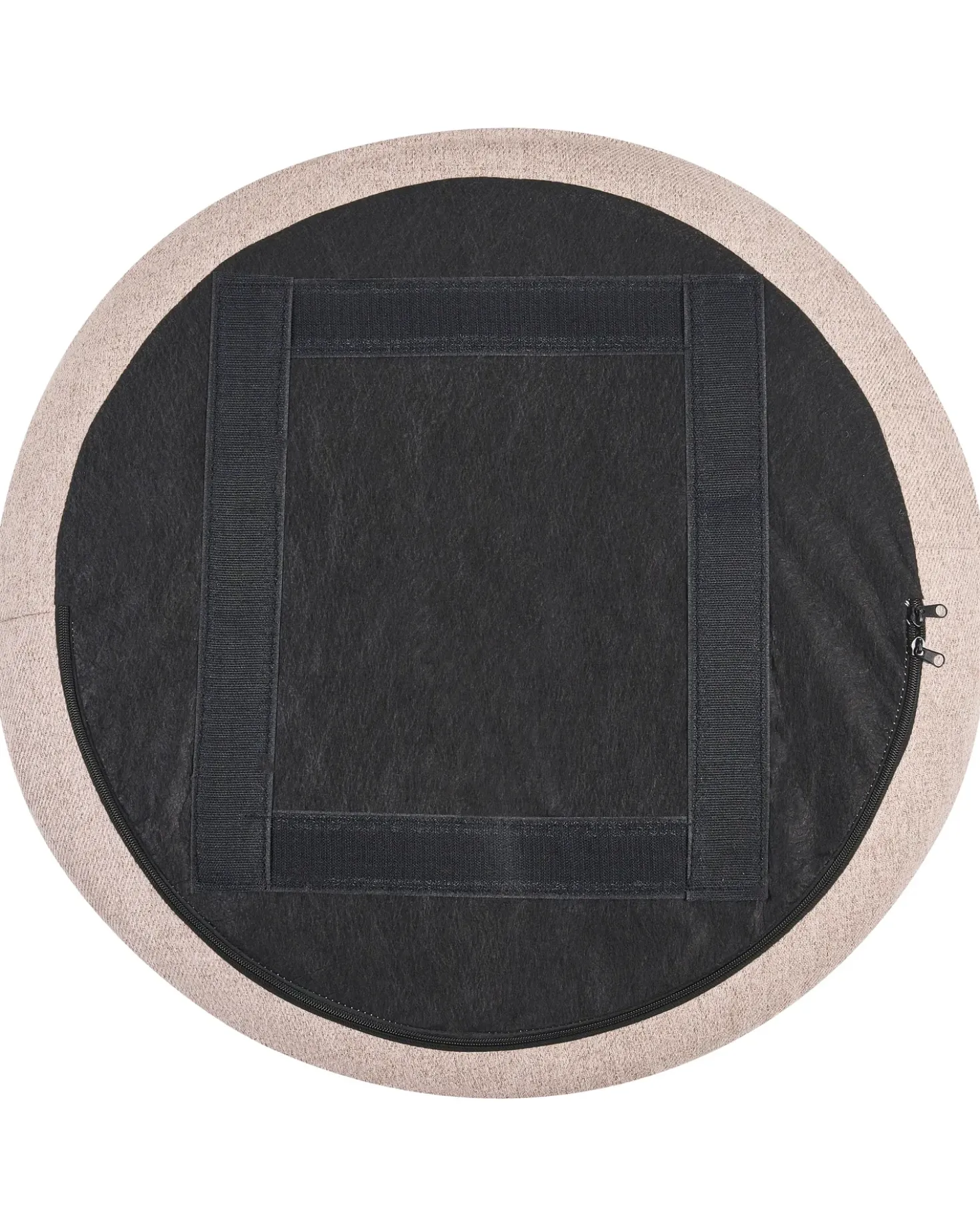 Poltrona girevole RANDERS con contenitore Tessuto Beige