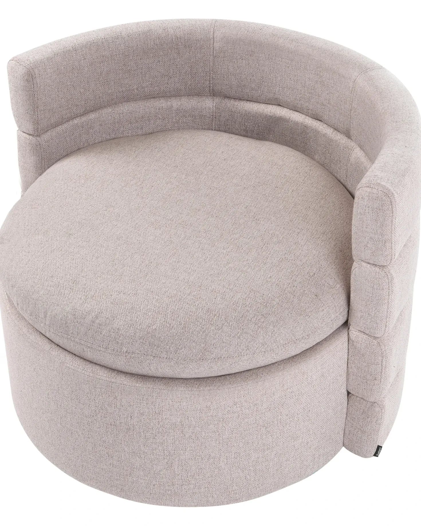 Poltrona girevole RANDERS con contenitore Tessuto Beige