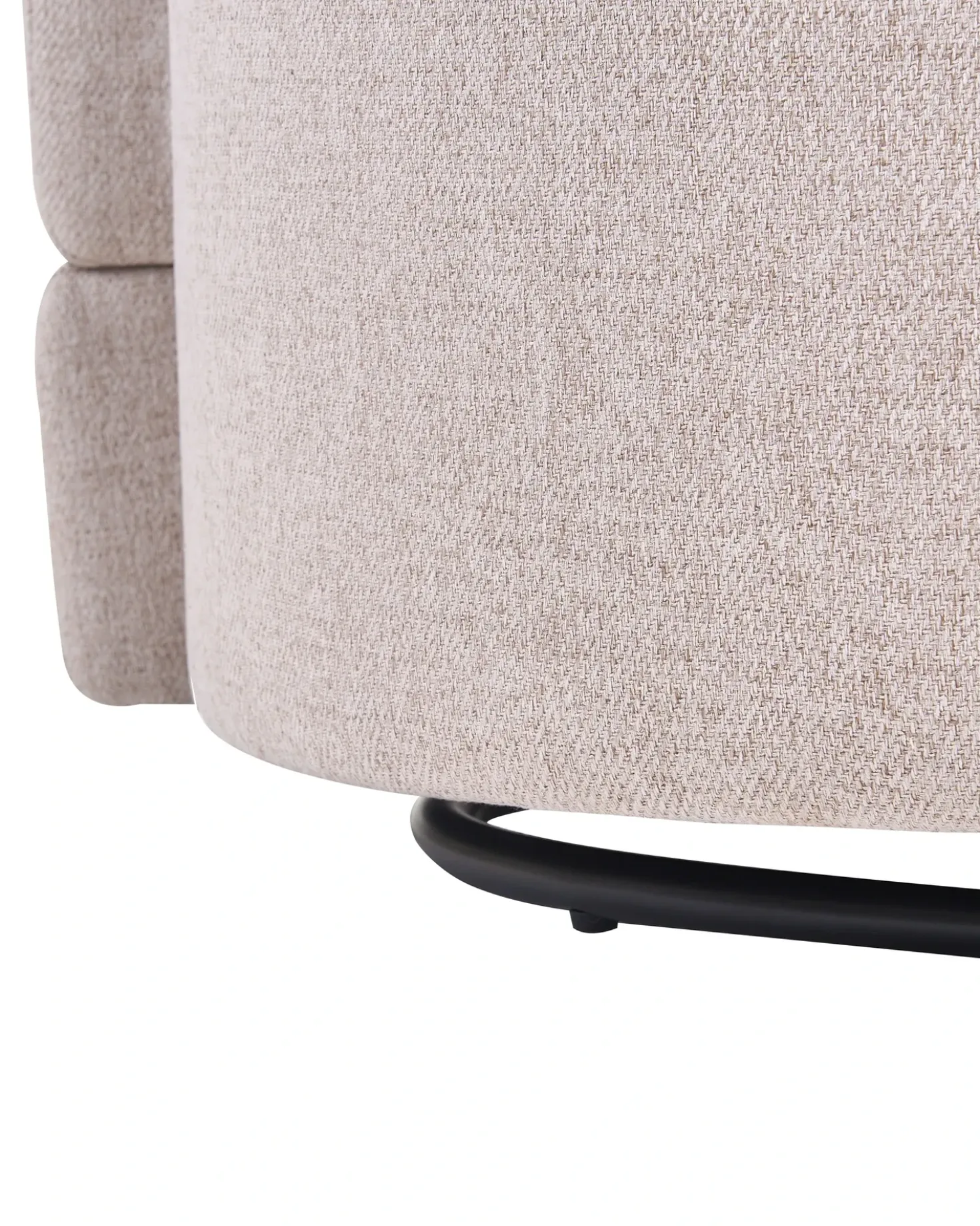 Poltrona girevole RANDERS con contenitore Tessuto Beige