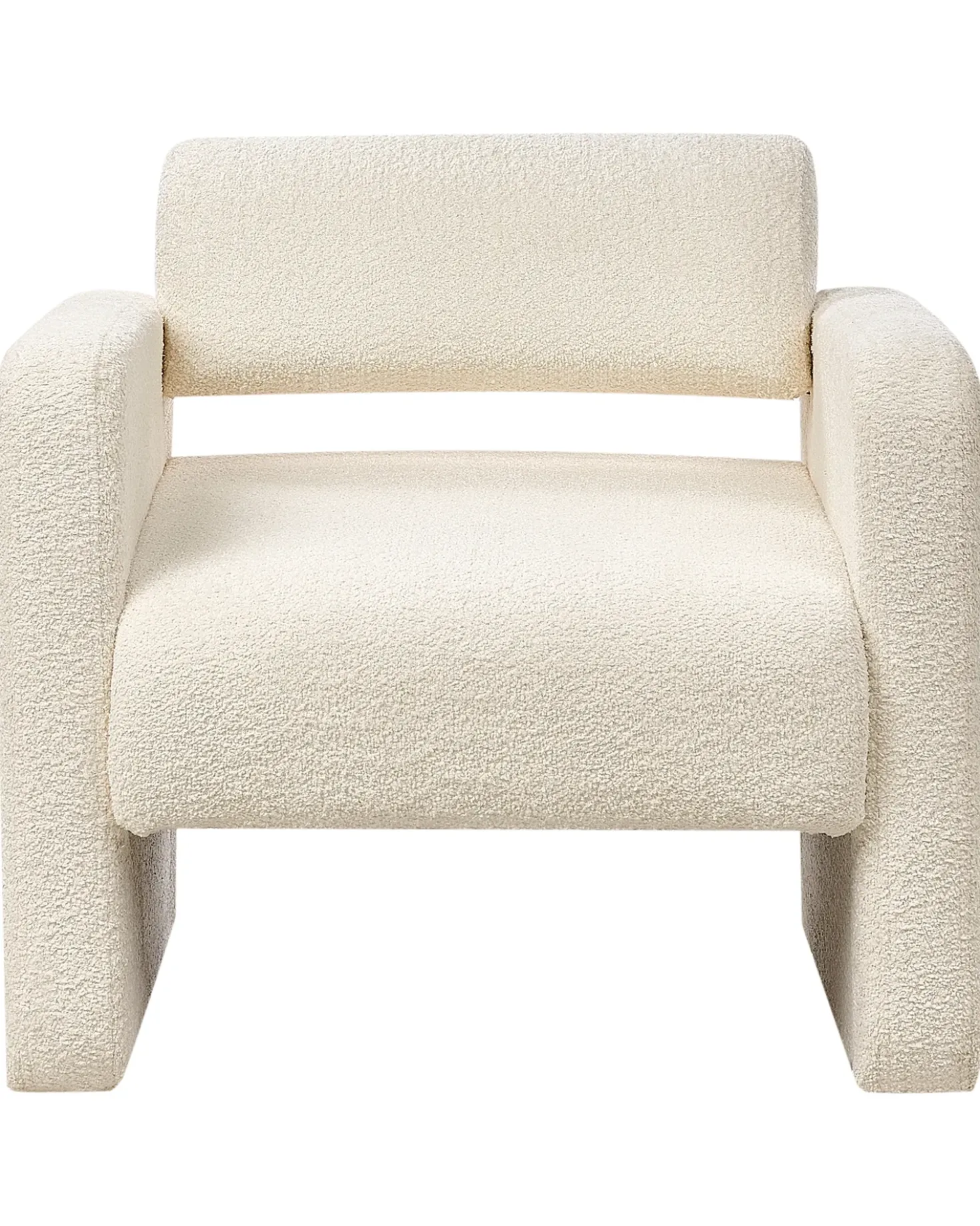 Poltrona HALLSBERG Bouclé Bianco sporco