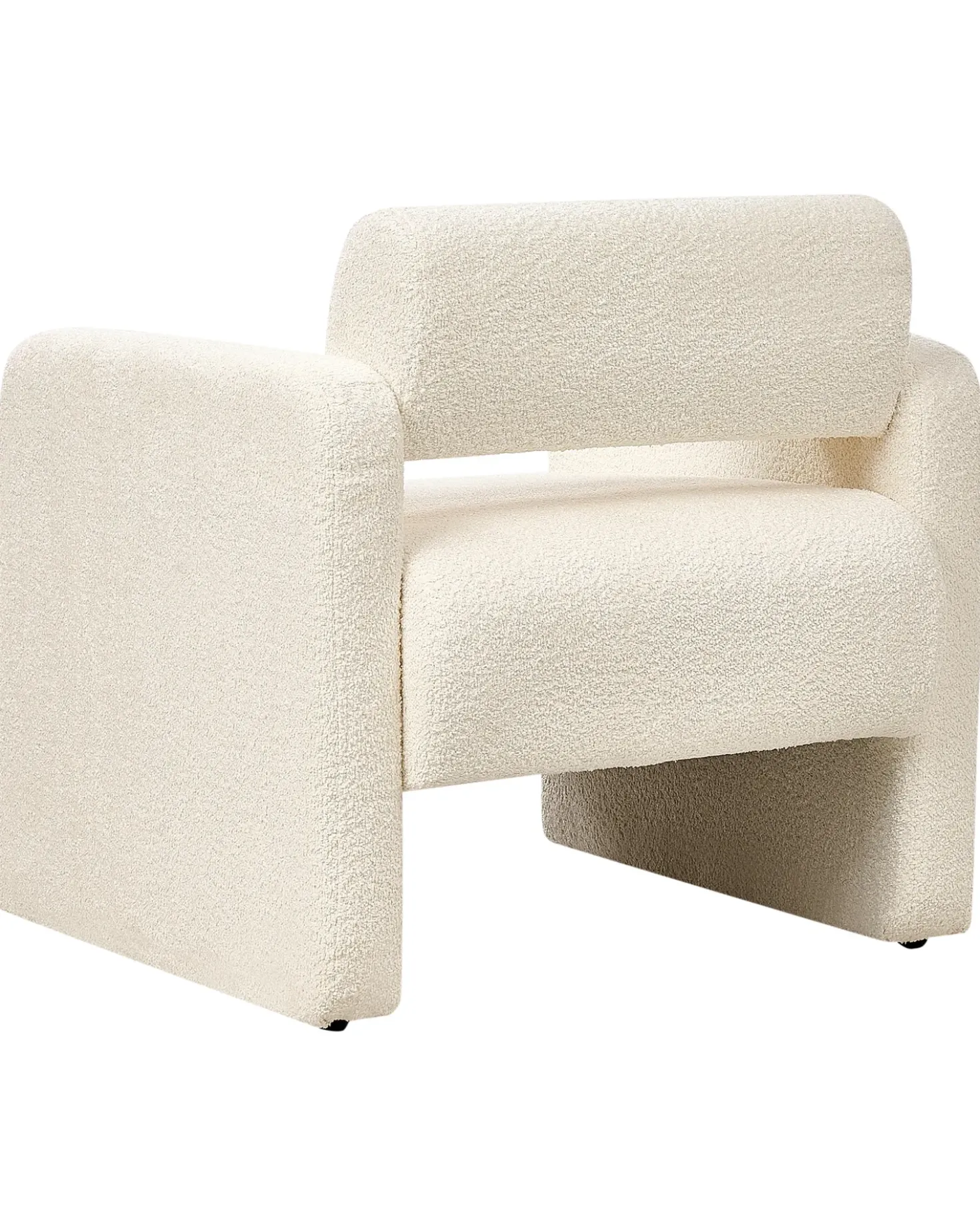 Poltrona HALLSBERG Bouclé Bianco sporco