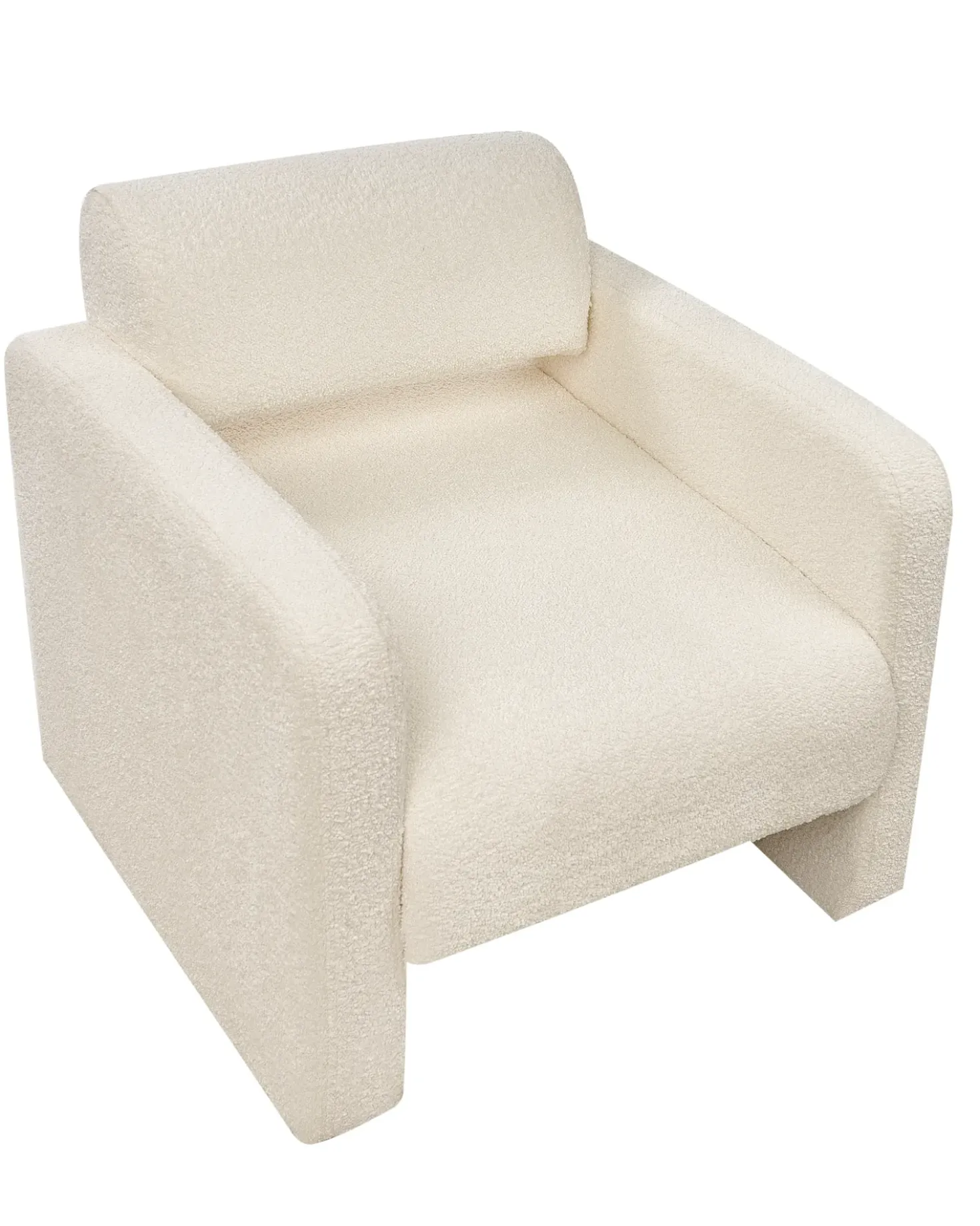 Poltrona HALLSBERG Bouclé Bianco sporco