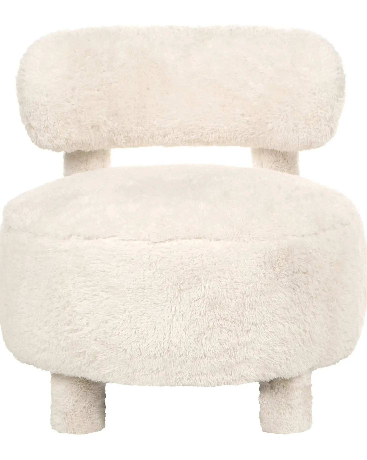 Poltrona HAMINA Finta pelliccia Beige chiaro