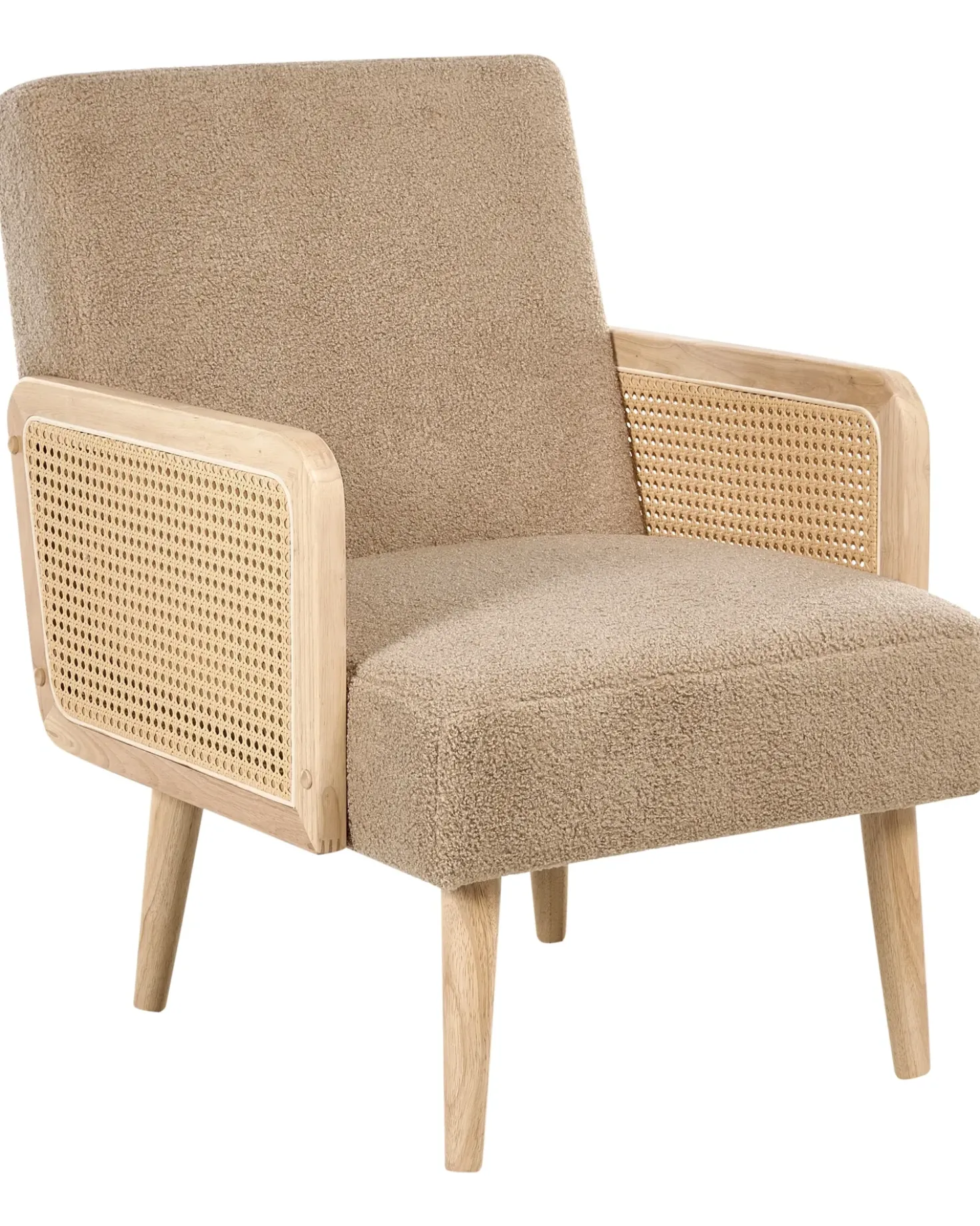 Poltrona HOJBY Bouclé Beige sabbia