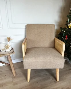 Poltrona HOJBY Bouclé Beige sabbia