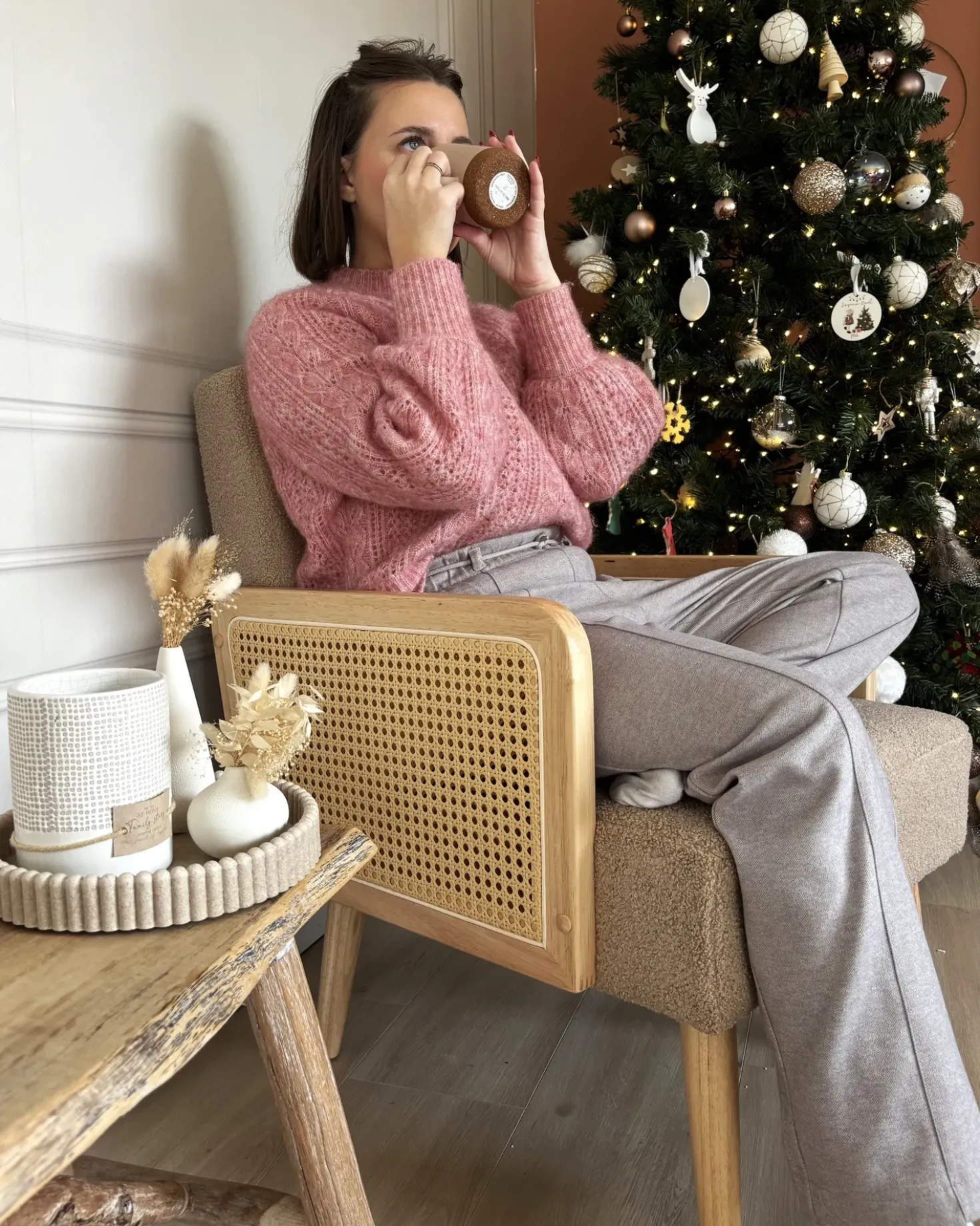 Poltrona HOJBY Bouclé Beige sabbia