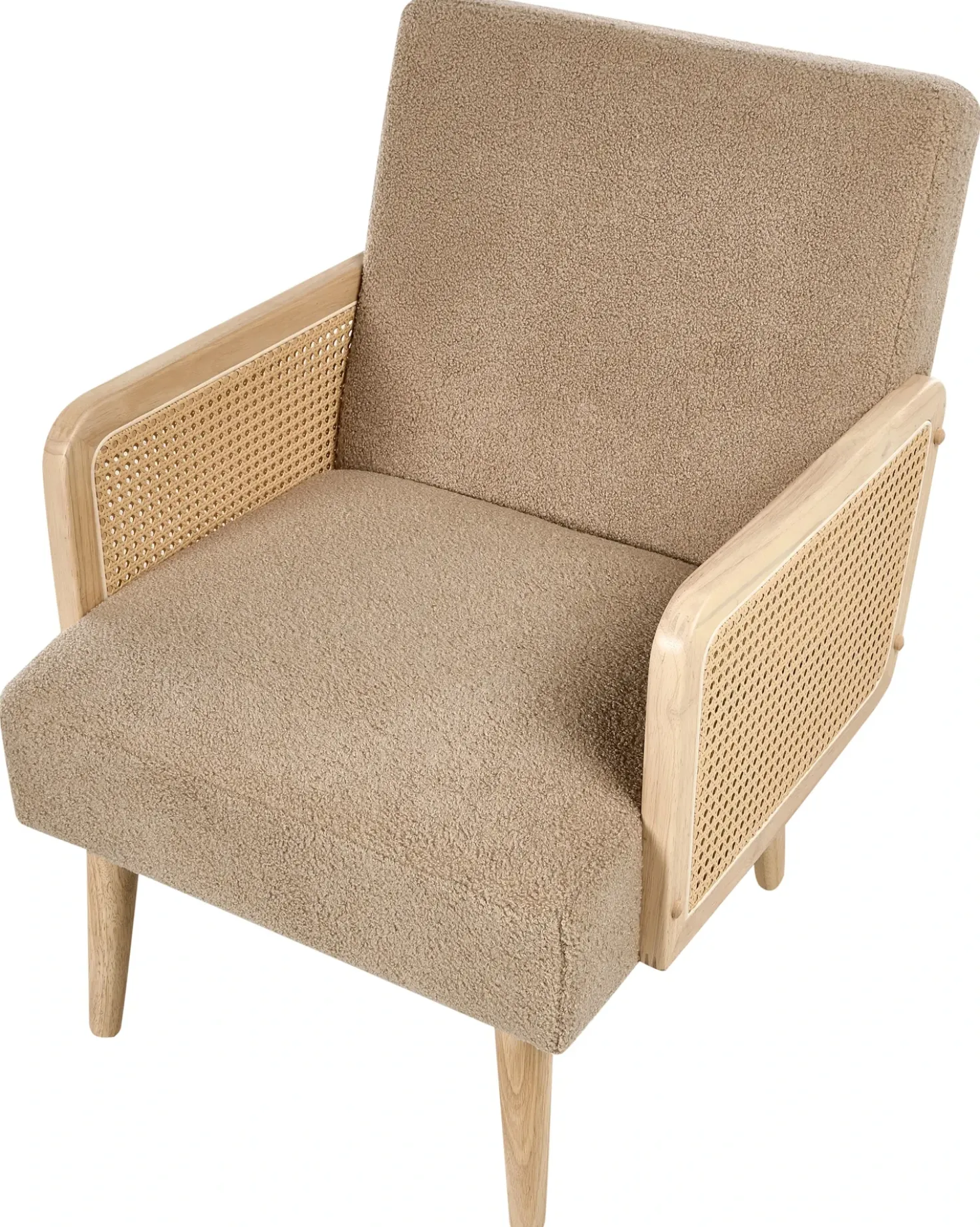 Poltrona HOJBY Bouclé Beige sabbia
