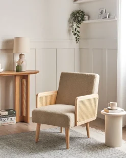 Poltrona HOJBY Bouclé Beige sabbia