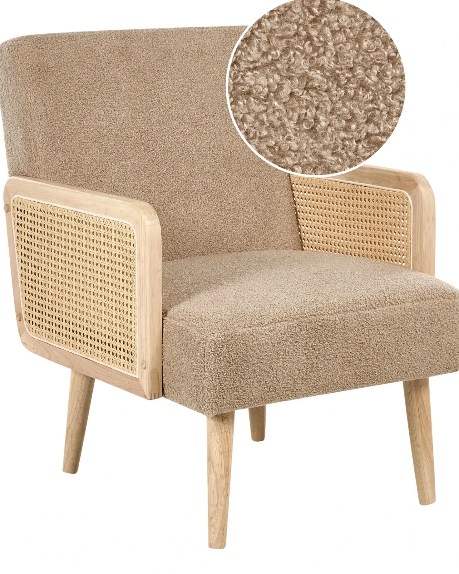 Poltrona HOJBY Bouclé Beige sabbia