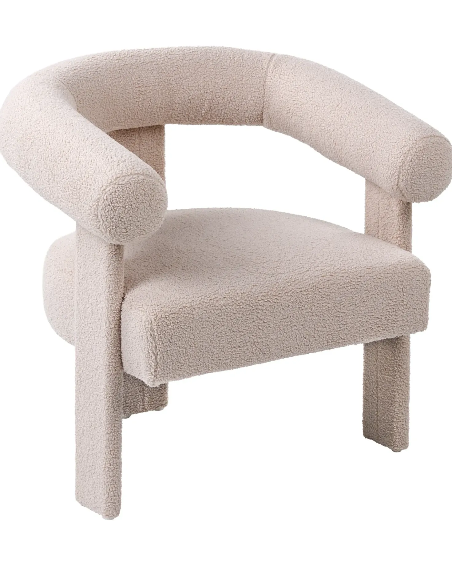 Poltrona ILBRO Bouclé Beige chiaro