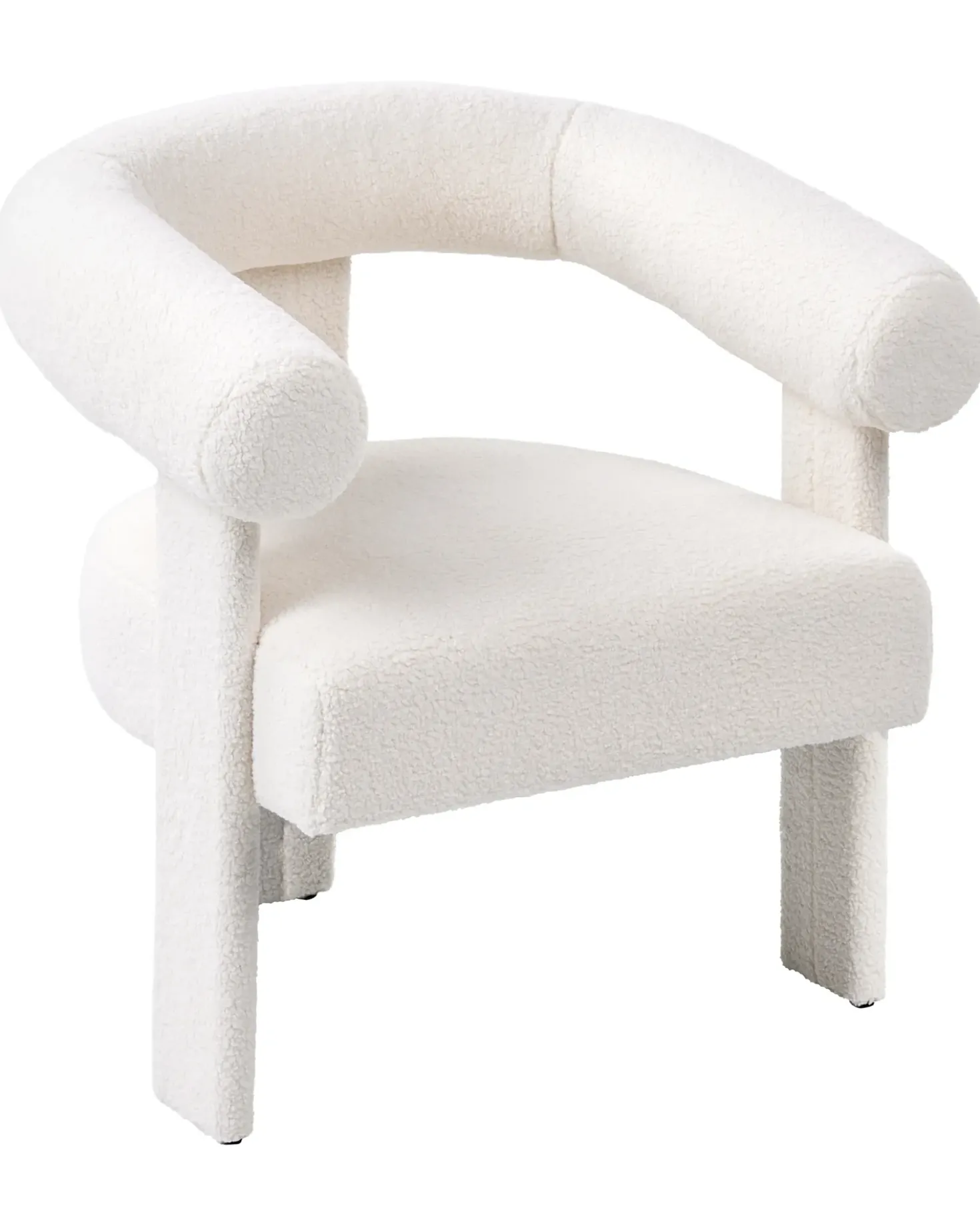 Poltrona ILBRO Bouclé Bianco sporco