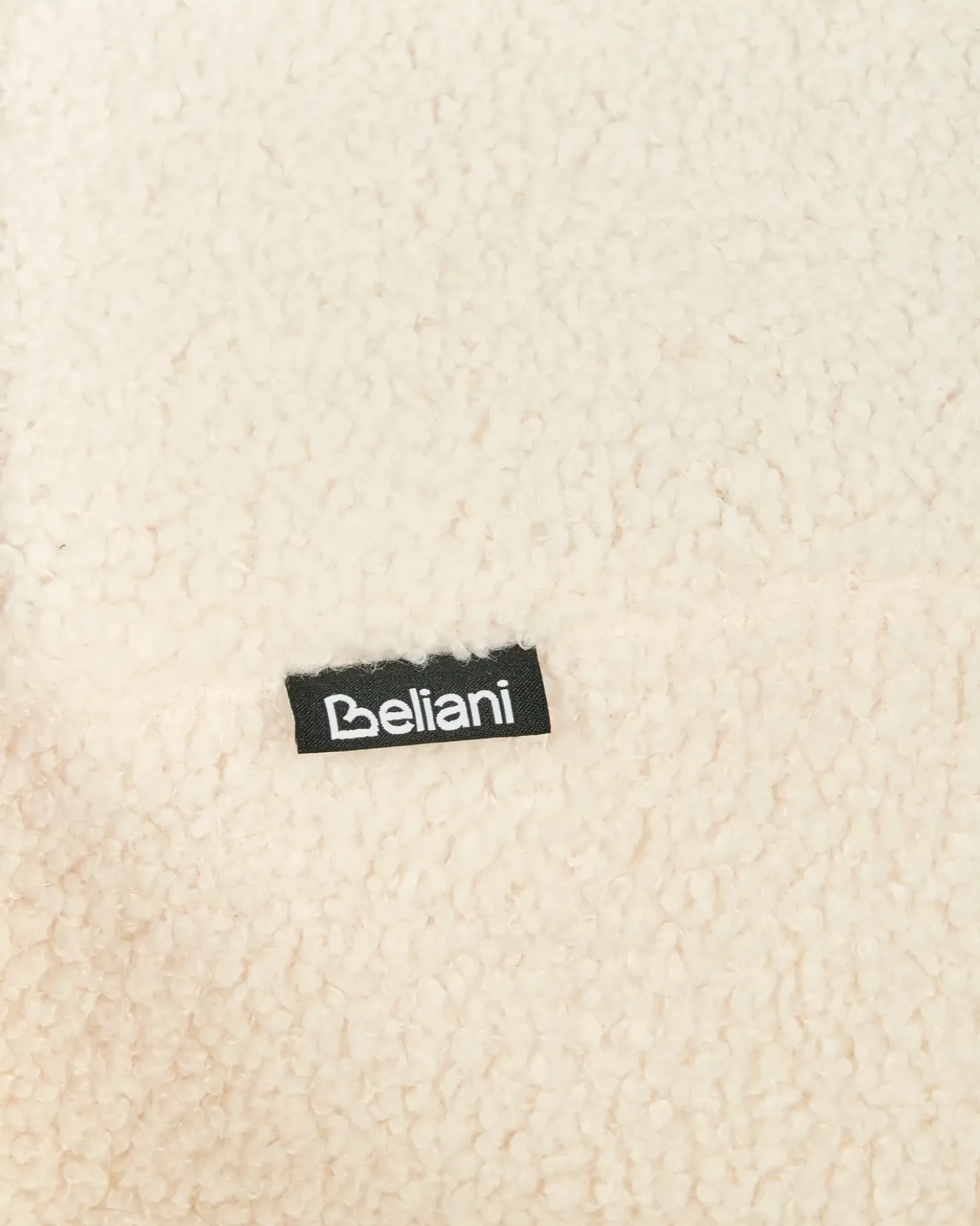 Poltrona ILBRO Bouclé Bianco sporco/Marrone chiaro