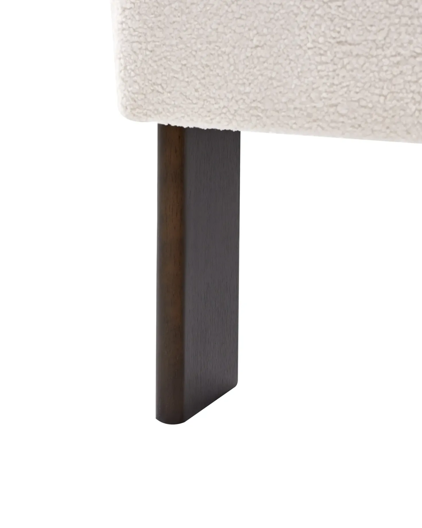 Poltrona ILBRO Bouclé Bianco sporco/Marrone scuro