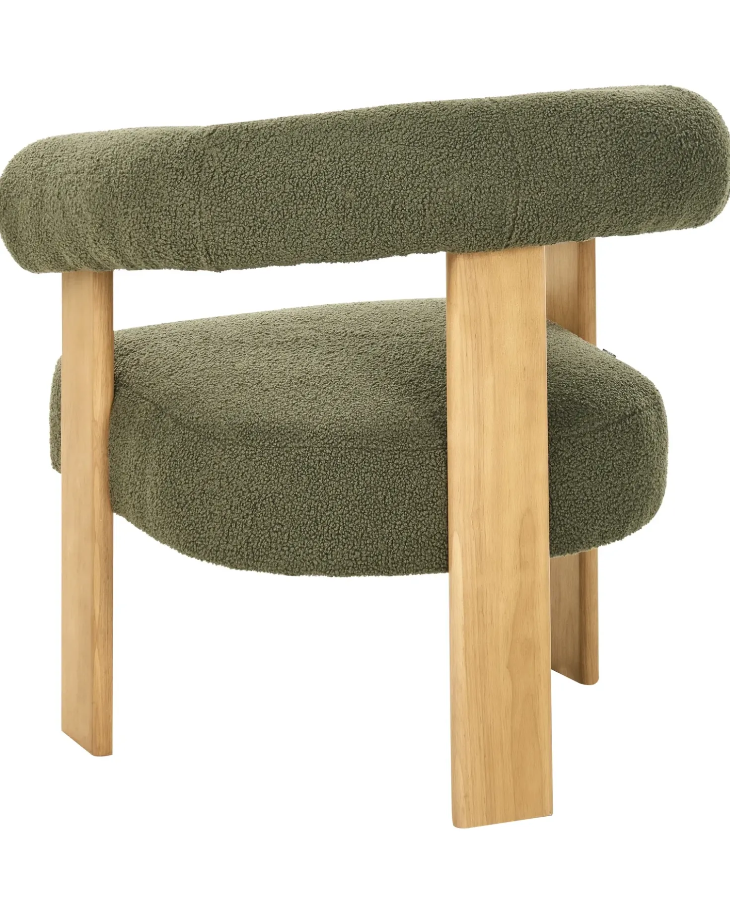 Poltrona ILBRO Bouclé Verde/Marrone chiaro