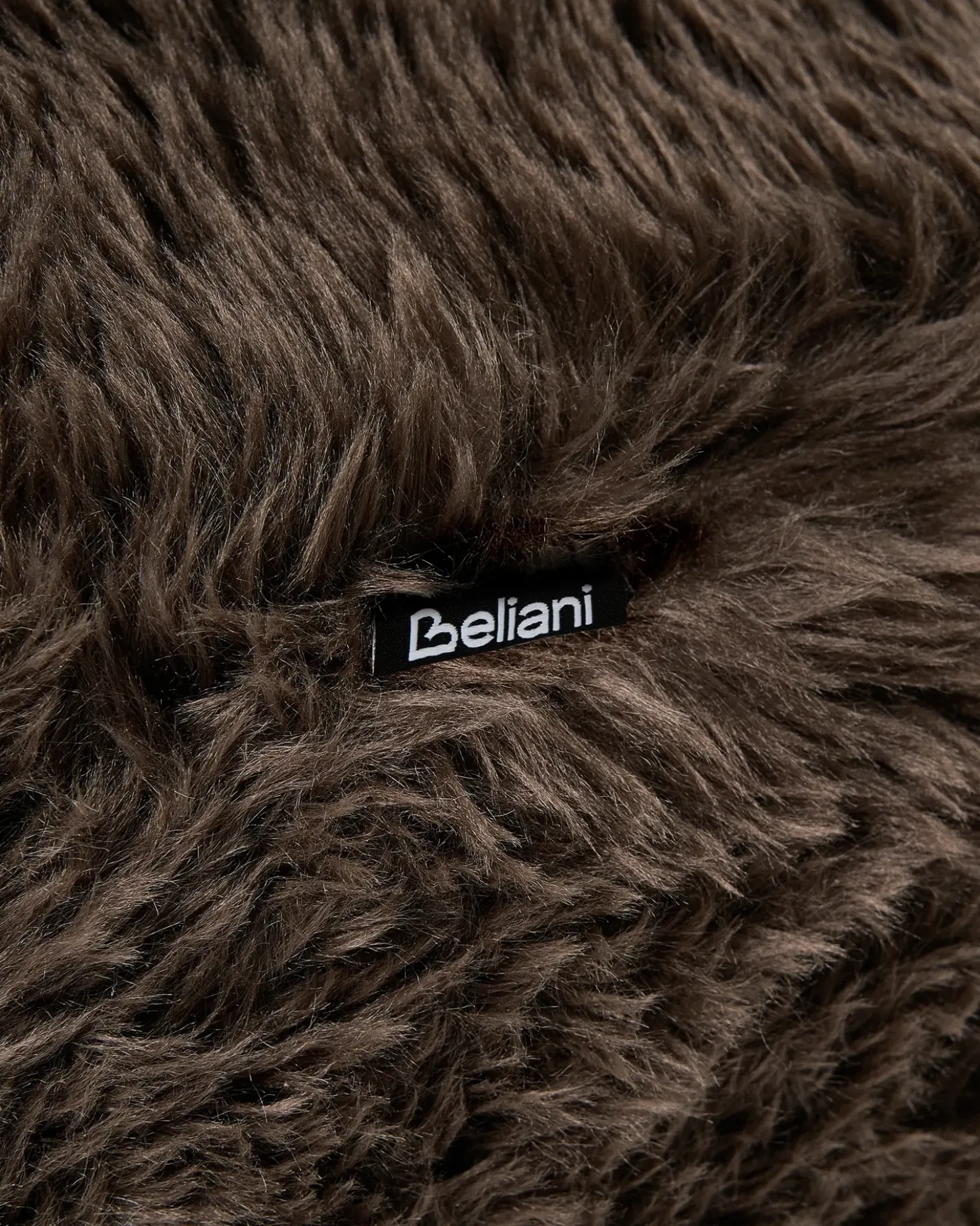 Poltrona ILBRO Finta pelliccia Marrone scuro/Marrone chiaro