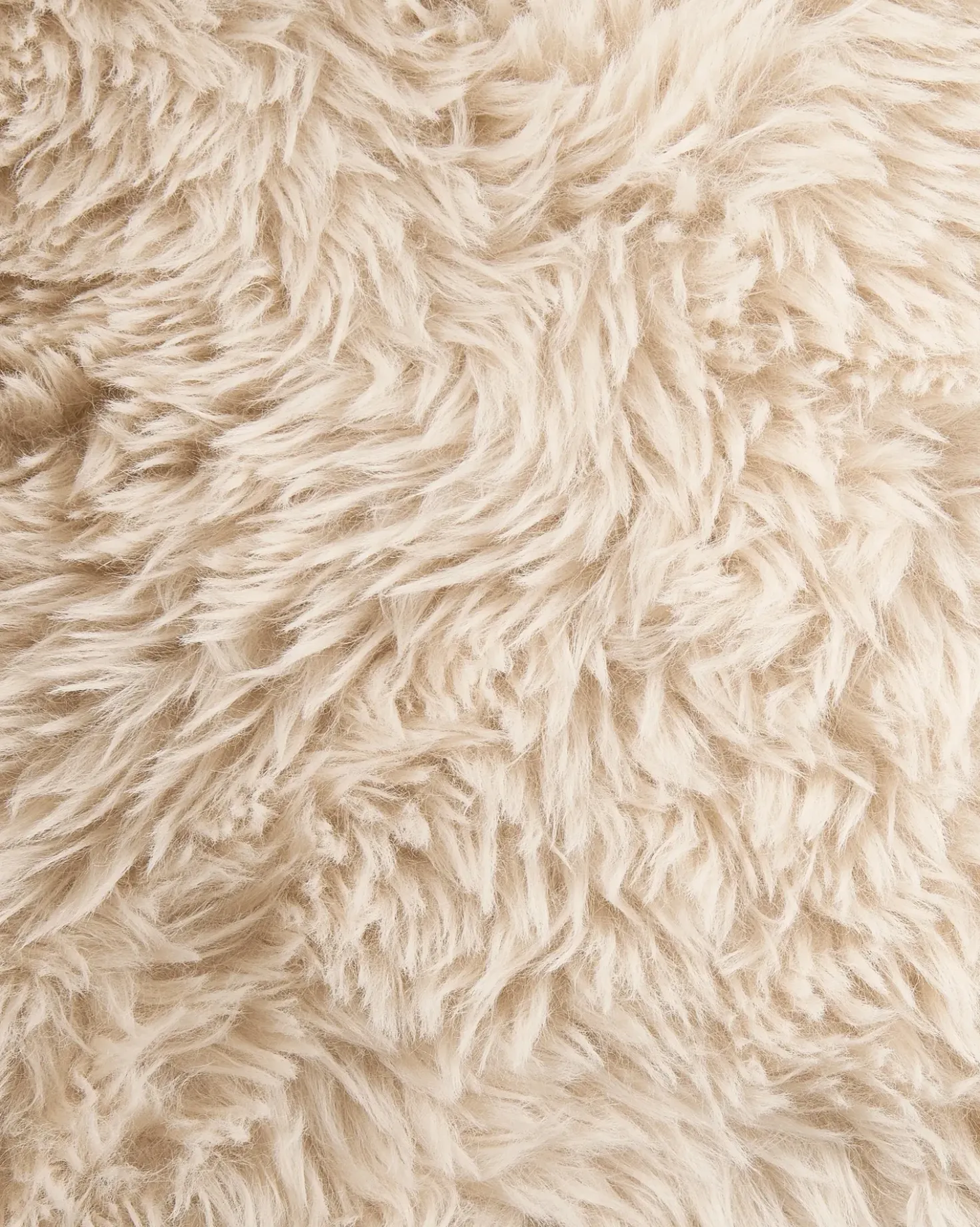 Poltrona ILBRO Finta pelliccia Bianco sporco/Marrone chiaro