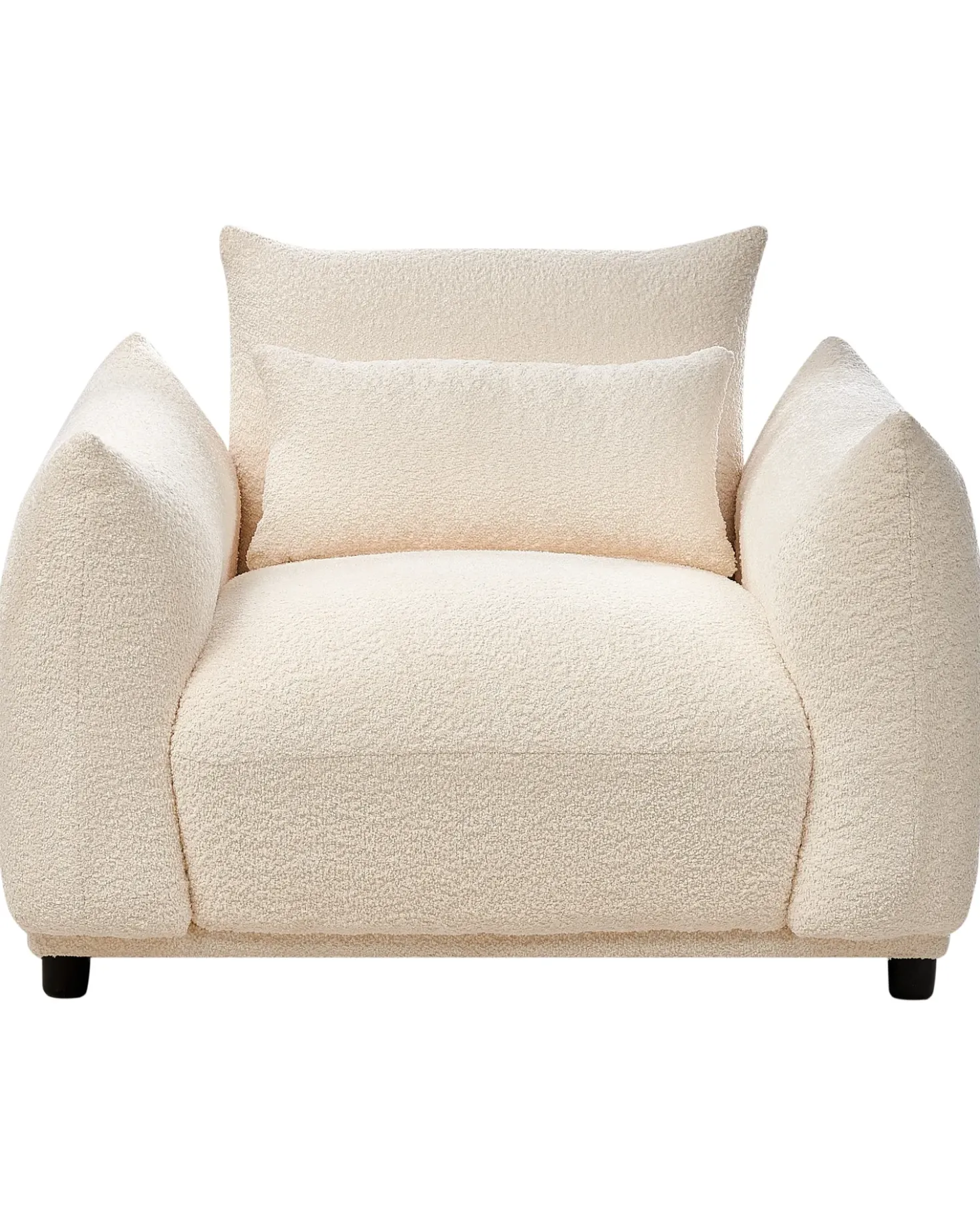 Poltrona JAMSA Bouclé Bianco sporco