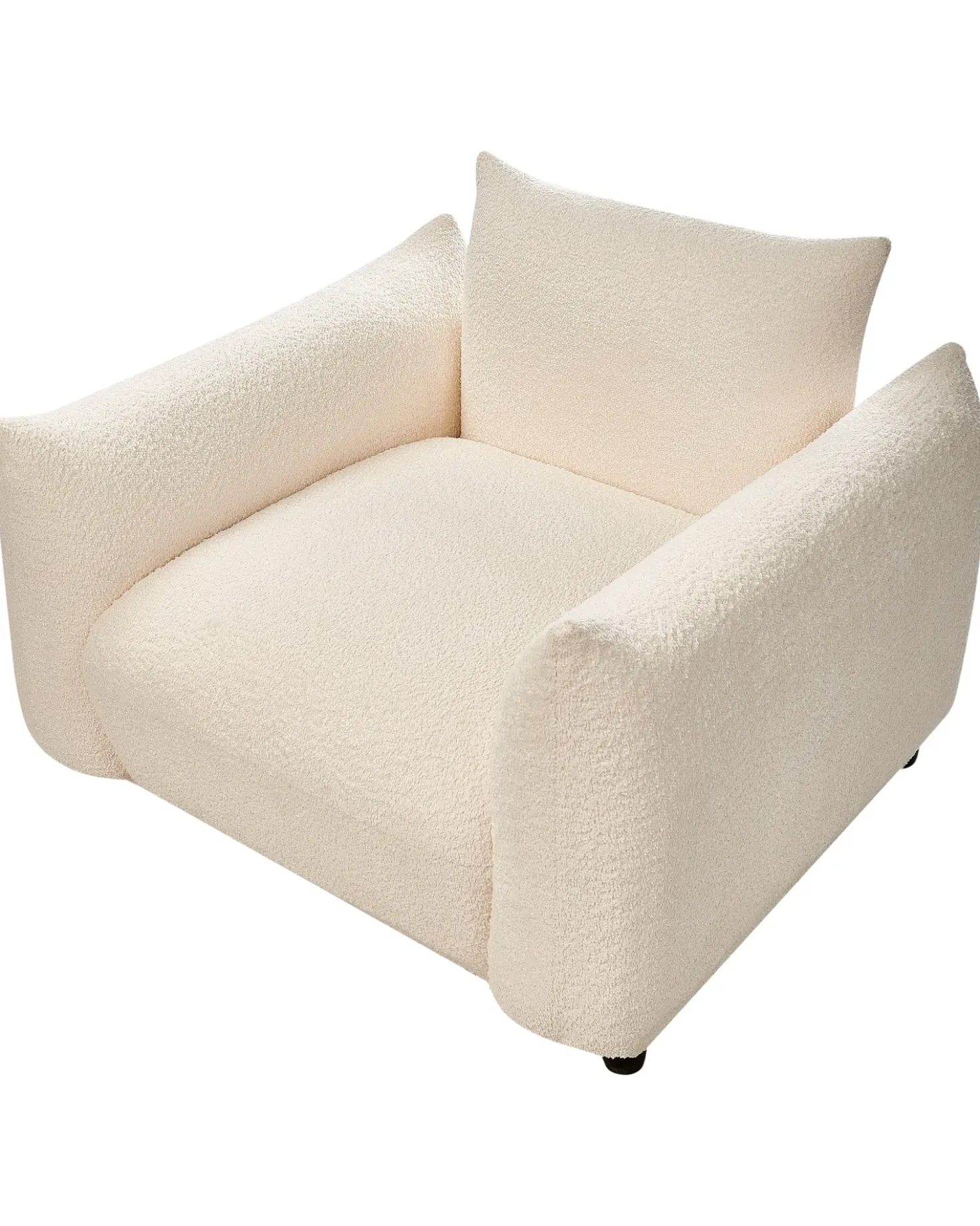 Poltrona JAMSA Bouclé Bianco sporco