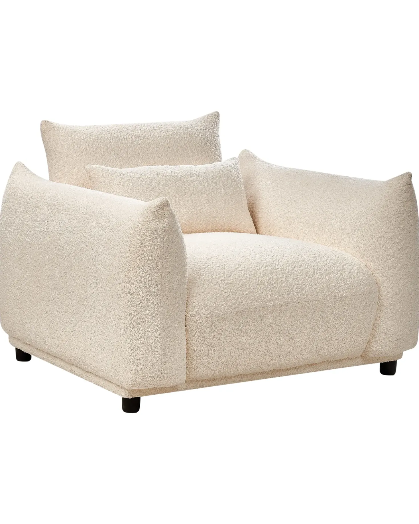 Poltrona JAMSA Bouclé Bianco sporco