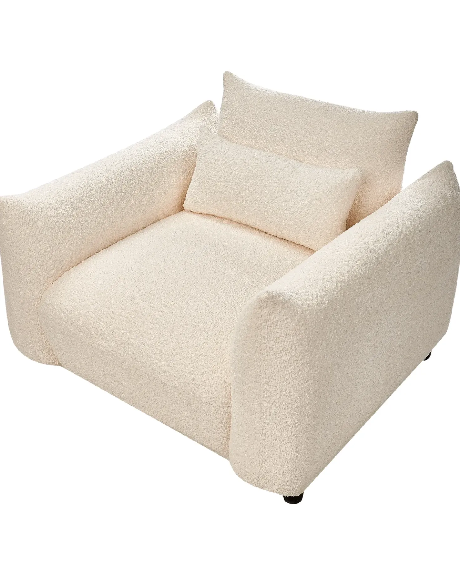 Poltrona JAMSA Bouclé Bianco sporco