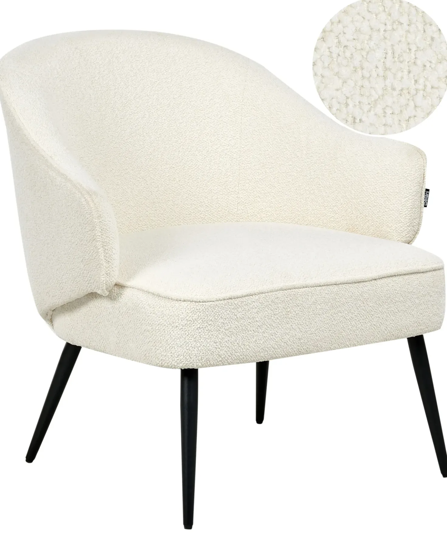 Poltrona KAYLA Bouclé Bianco sporco
