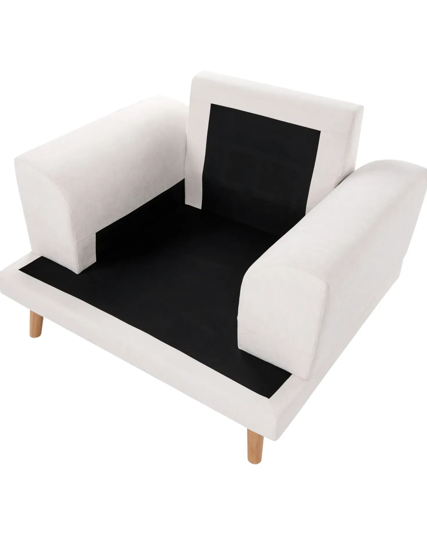 Poltrona KILDAL Tessuto Beige chiaro