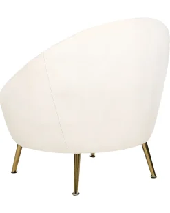 Poltrona LANGA Velluto Bianco sporco