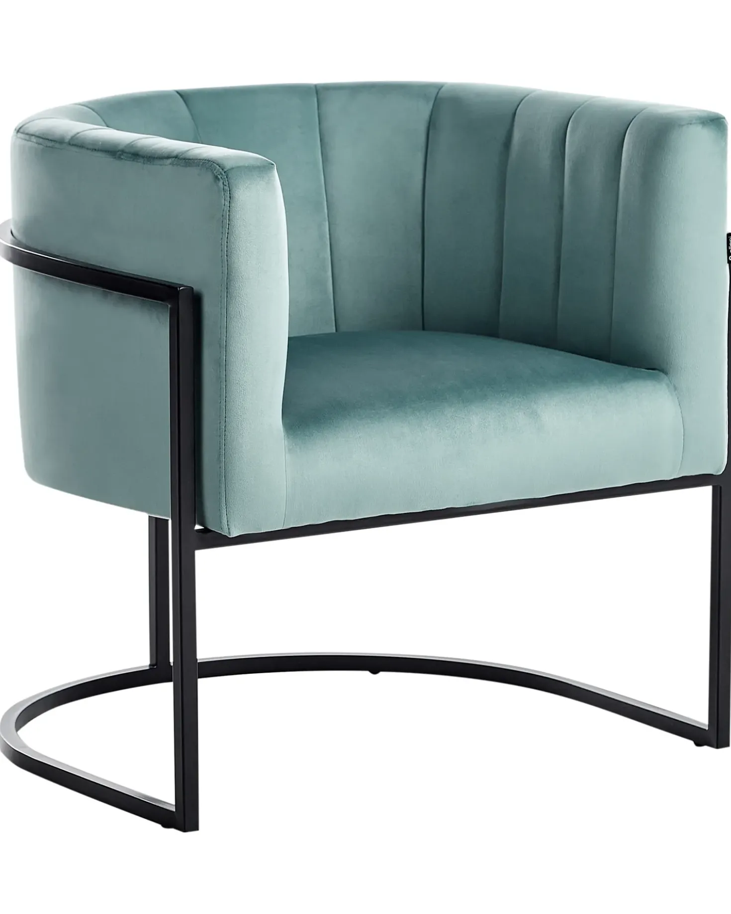 Poltrona LARVIK II Velluto Verde menta