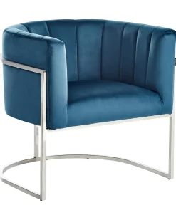 Poltrona LARVIK Velluto Blu