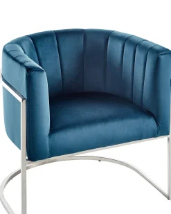 Poltrona LARVIK Velluto Blu
