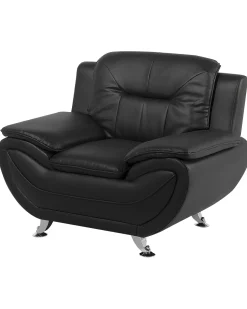 Poltrona LEIRA II Pelle sintetica Nero