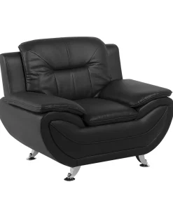 Poltrona LEIRA II Pelle sintetica Nero