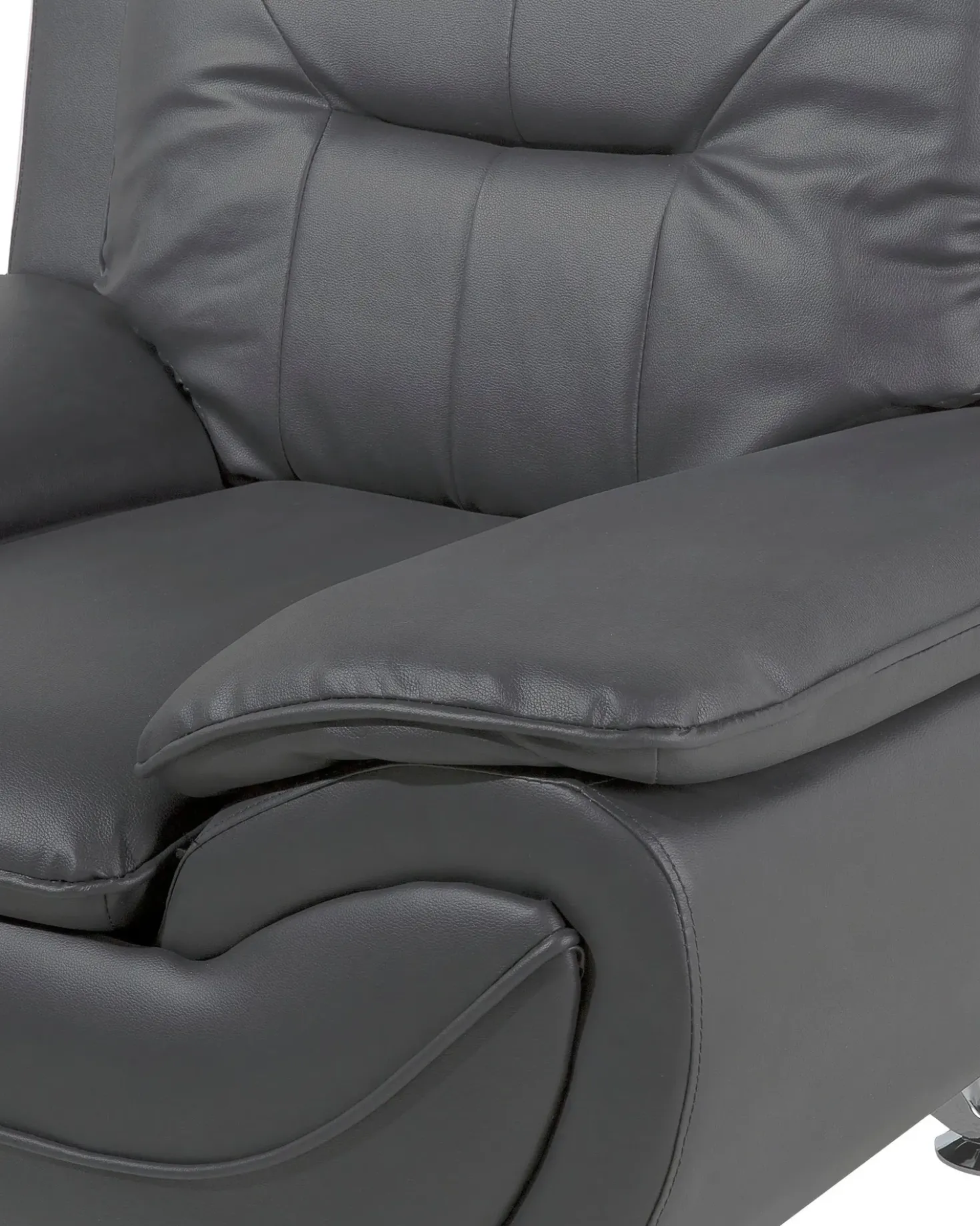 Poltrona LEIRA II Pelle sintetica Grigio
