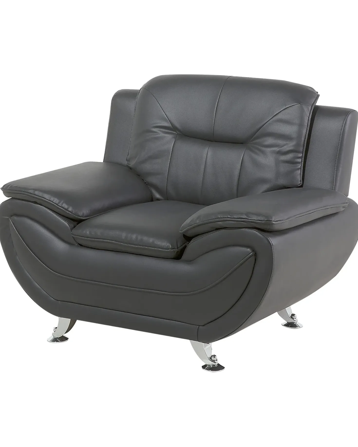 Poltrona LEIRA II Pelle sintetica Grigio