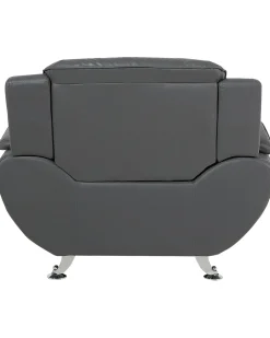 Poltrona LEIRA II Pelle sintetica Grigio