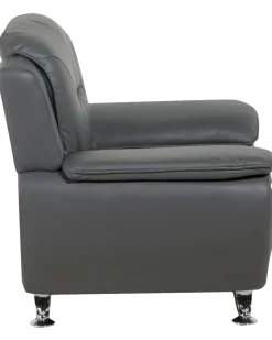 Poltrona LEIRA II Pelle sintetica Grigio