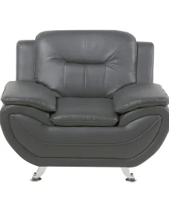 Poltrona LEIRA II Pelle sintetica Grigio