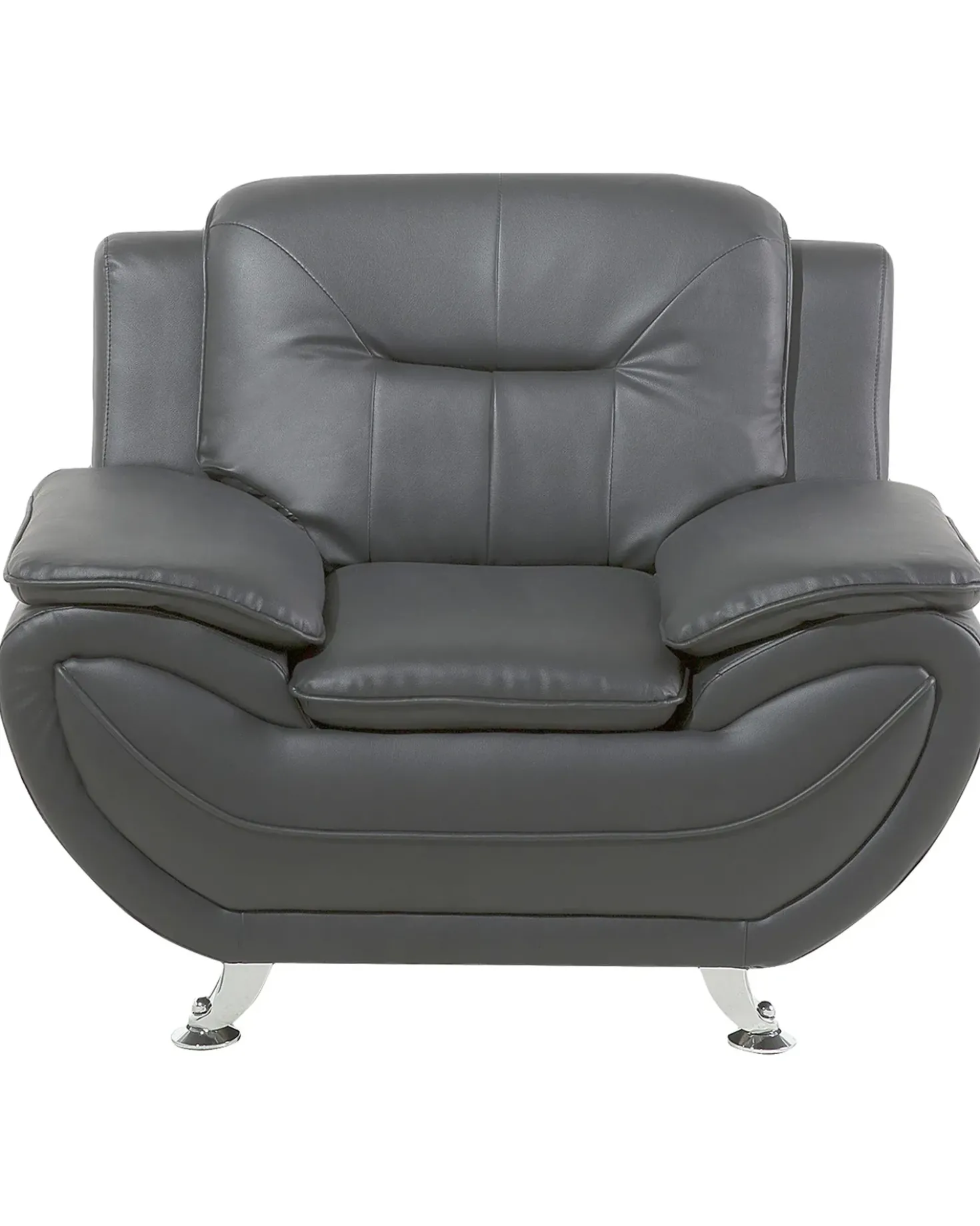 Poltrona LEIRA II Pelle sintetica Grigio