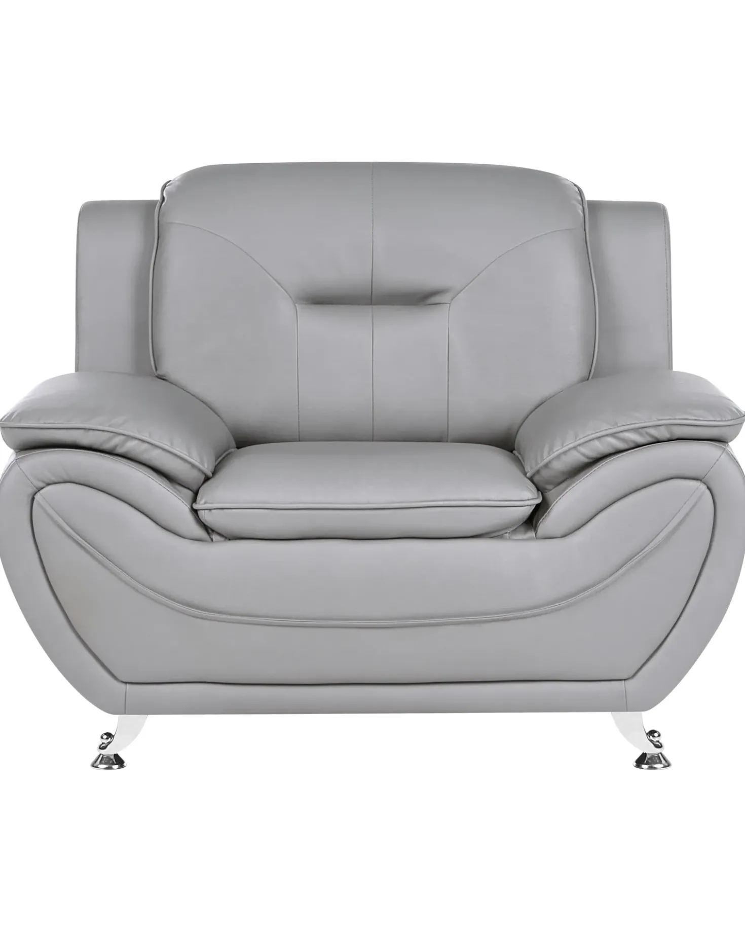 Poltrona LEIRA Pelle sintetica Grigio
