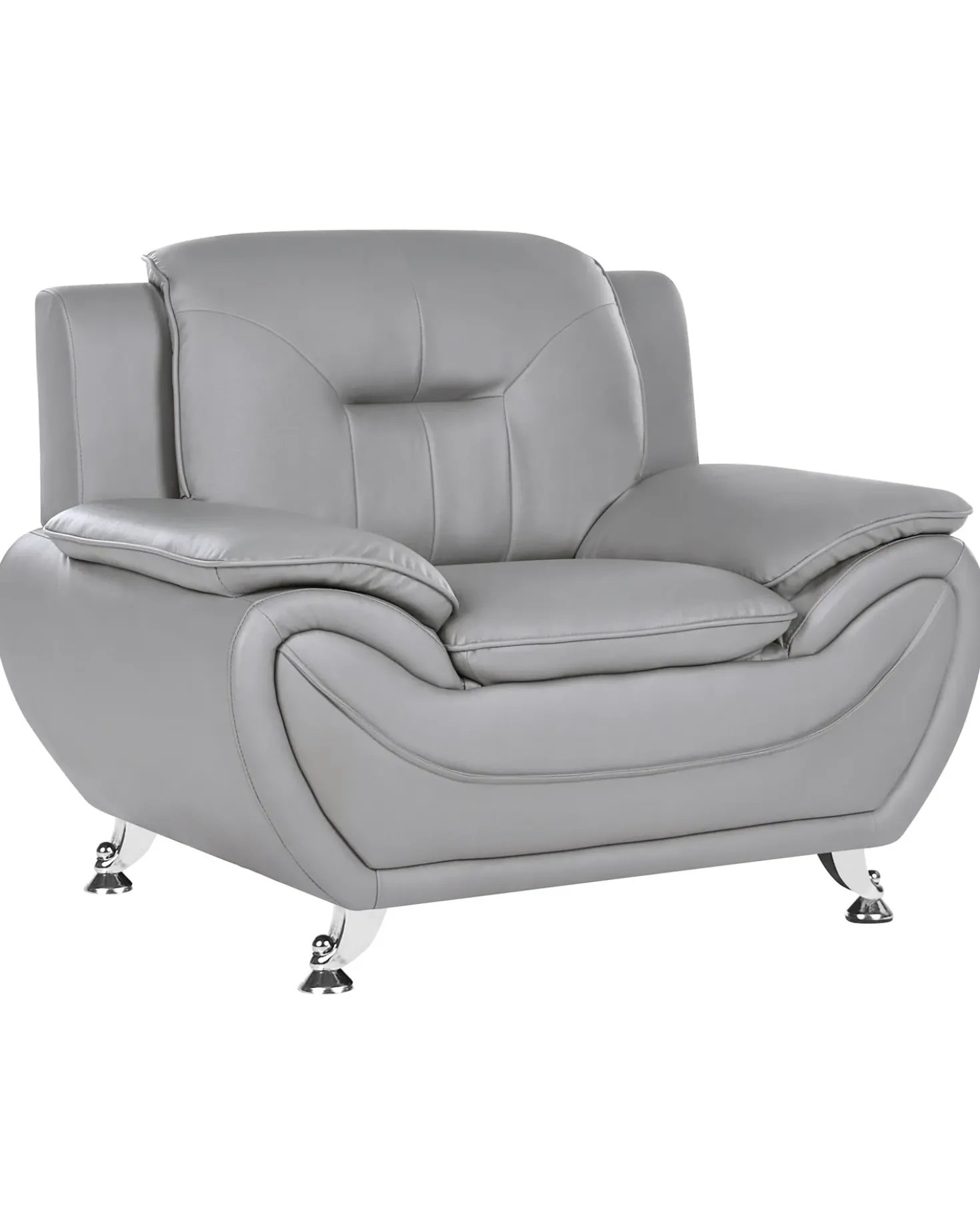 Poltrona LEIRA Pelle sintetica Grigio