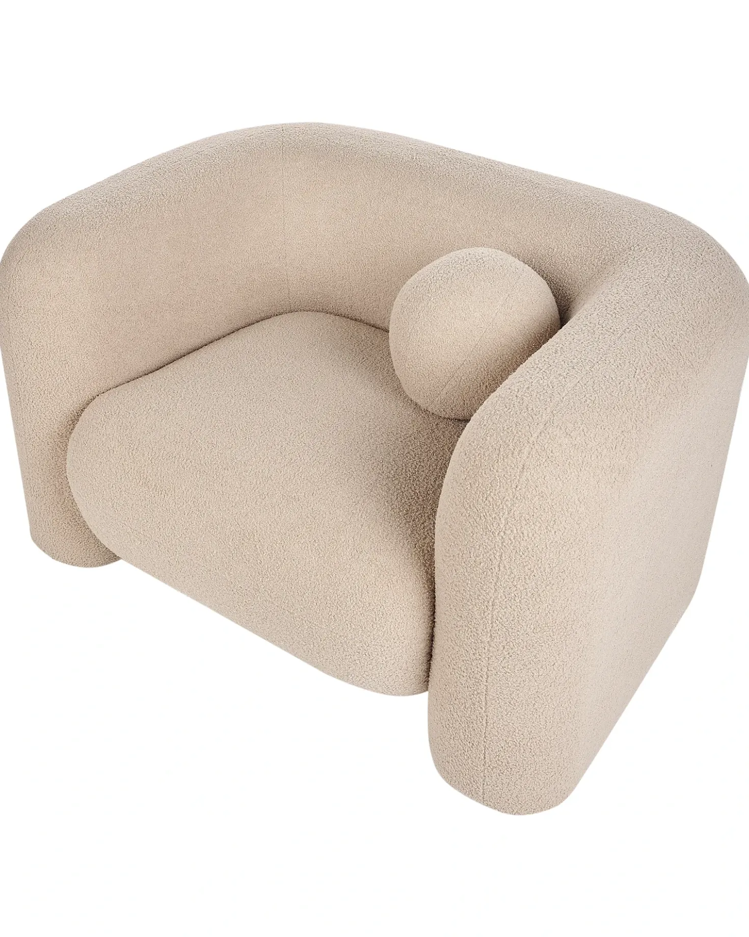 Poltrona LEIREN Bouclé Beige
